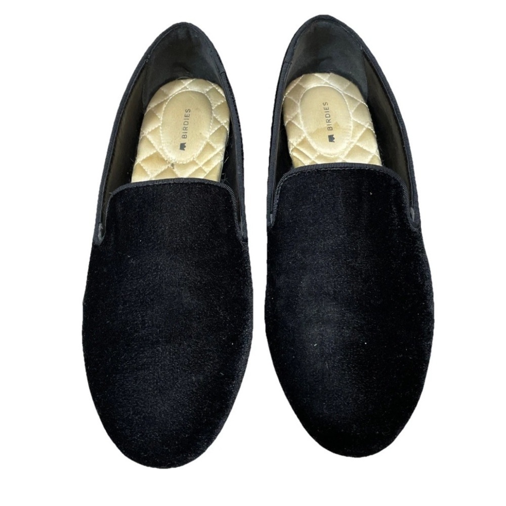 Birdies Black Velvet The Starling Shoes Slippers Loafers Women's Size 8.5